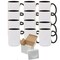 12 Pcs 11OZ Black Inside & Handle Sublimation Mugs With Foam Support Boxes